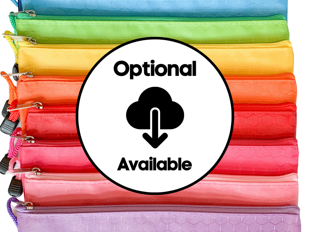 Rainbow of PlayPod color pouches