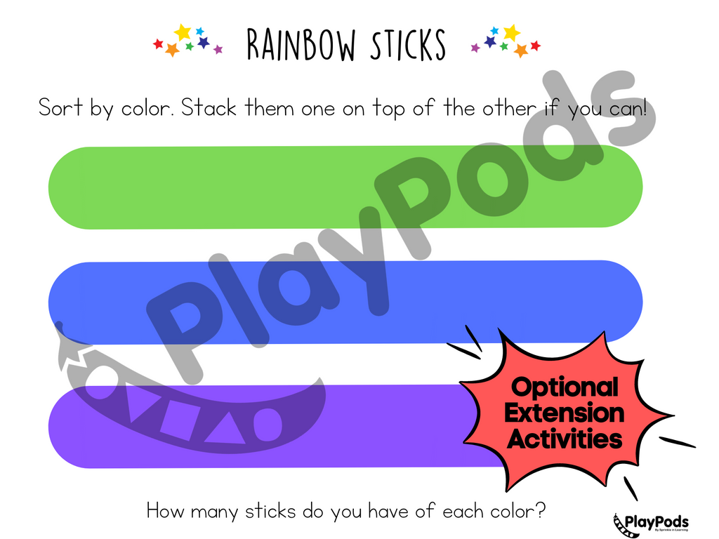 Activity card - stack sticks on the card