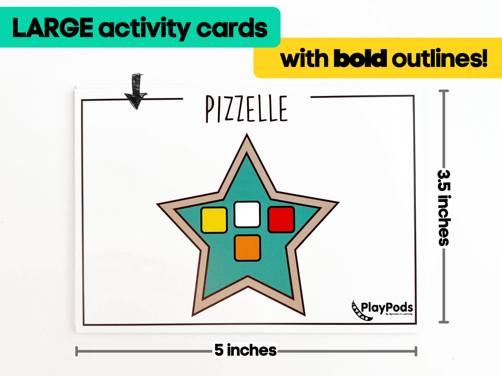 Large activity card with colorful star