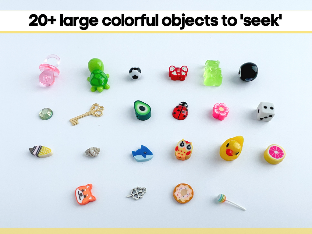 Over 20 colorful objects